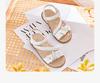 Davidella girls' sandals with exposed toes for summer babies, sweet children's shoes, beach sandals