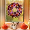 Fall Wreath Vibrant Color Bow-knot Design Easy To Hang Multipurpose Thanksgiving Front Door