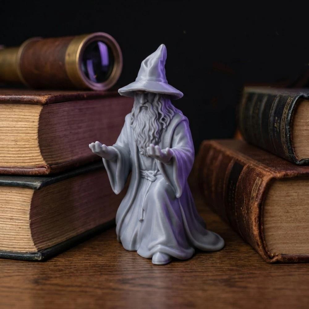 3D Printed Wizard Statue Model Creative Design Wizard Ornament Fashion Pen Holder  Gift