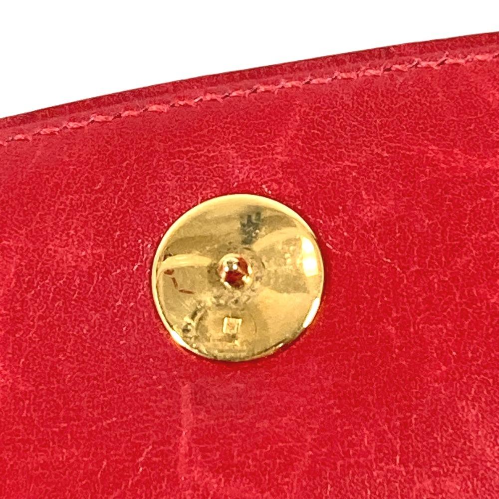 HERMES H logo vintage Pochette Rio Pochette Rio Clutch bag bag pouch Leather Red