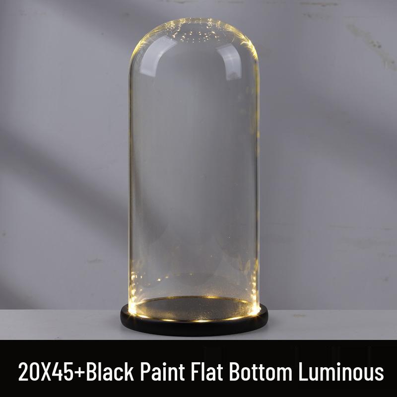 Eternal Flower Glass Dome: Modern Home Decor with Preserved Flowers and Handcrafted Figurine