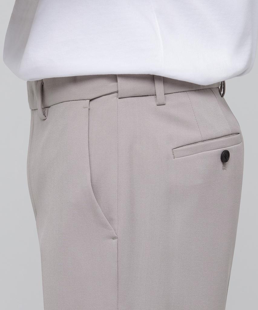 MUSINSA STANDARD Lightweight Semi-Wide Hidden Elastic Waist Slacks [Light Beige]