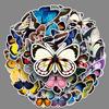 50 Butterfly Graffiti Personalized Insect Gauze Decorative Mobile Phone Case Suitcase Stickers