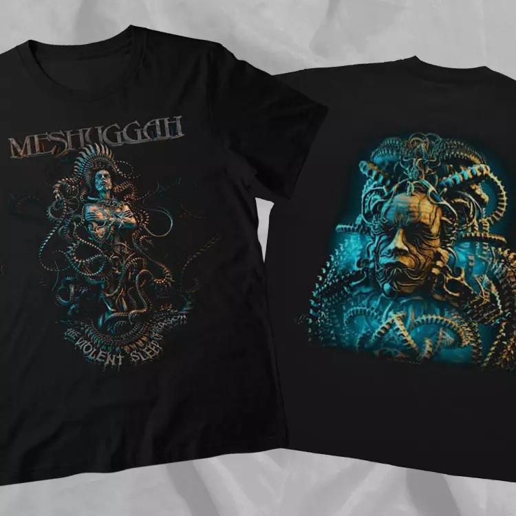 Meshuggah The Violent Sleep of Reason Винтажная Редкая Черная Двусторонняя Футболка