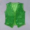 Irish St. Patricks Day Vest Sequin Waistcoat V Neck Sleeveless Unisex Party Holiday Performance Festival Wear Matching Shirts T-Shirts Vest