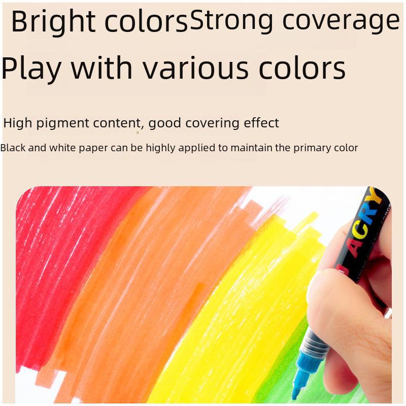 Один большой складной акриловый маркер для студенческого творчества, специальный непрозрачный цвет. Отлично подходит для акварельных и красящих проектов.