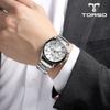 TORSO Мужские металлические часы Torso T503M Cassiopeia Multi Diamond Watch (кожаный ремешок в комплекте),Корейские популярные часы