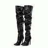 Autumn and Winter Women Over The Knee Boots Sexy Ladies Pointed Toe Thin Heels Zipper-Sid High Heels Shoes Woman Nightclub Boots