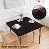 Elastic Square Table Cover Solid Color Table Protector Durable Stain-Resistant Tablecloth  Banquet
