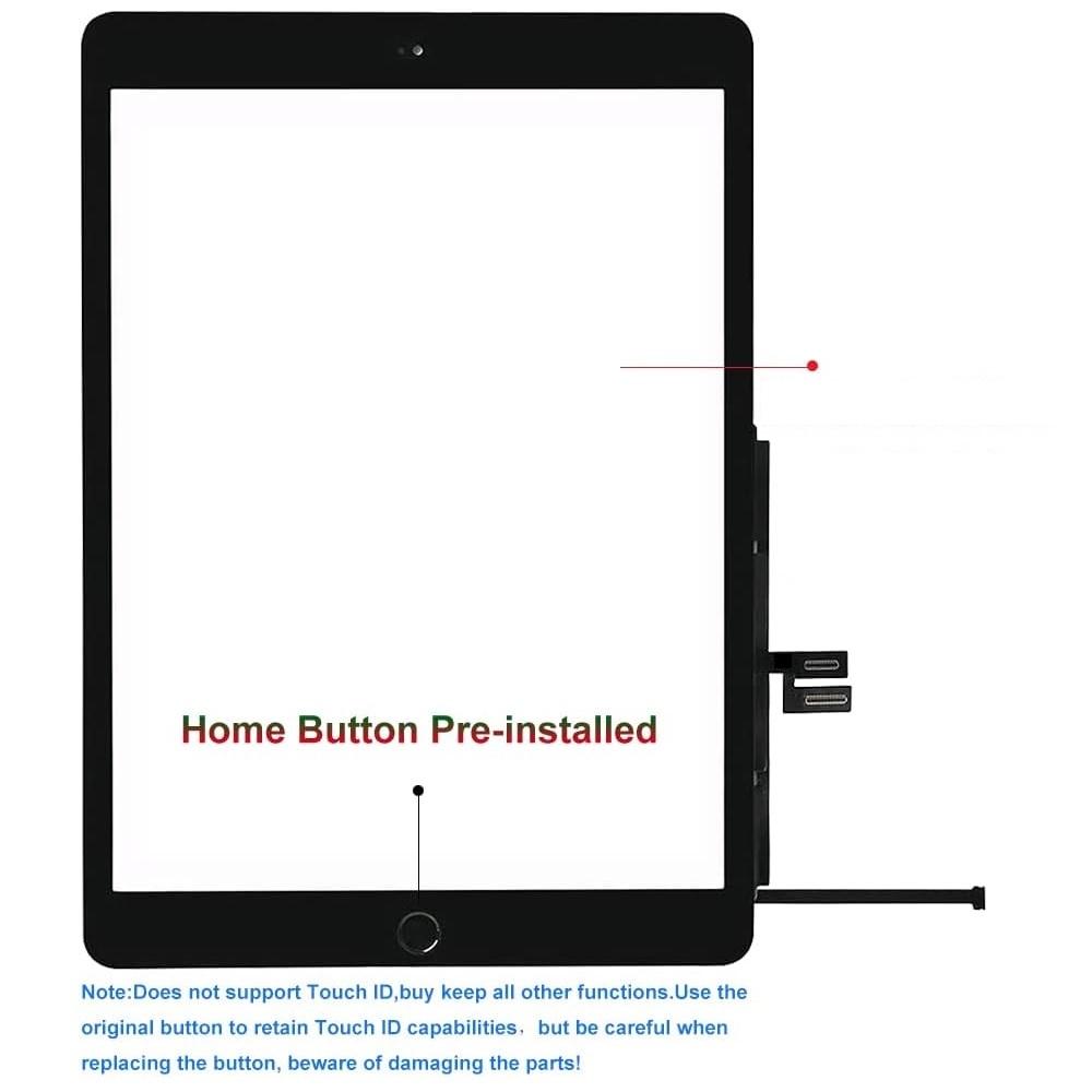 Touch Screen Digitizer Lens Glass w/Homebutton For iPad 7 2019 A2197 A2198 A2200