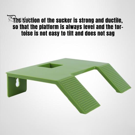 Turtle Basking Platform Non-Slip Texture Easy Install Plastic Turtle Terrace Ramp Floating Island Wide Sunbathing Area with Suction Cup for Tank