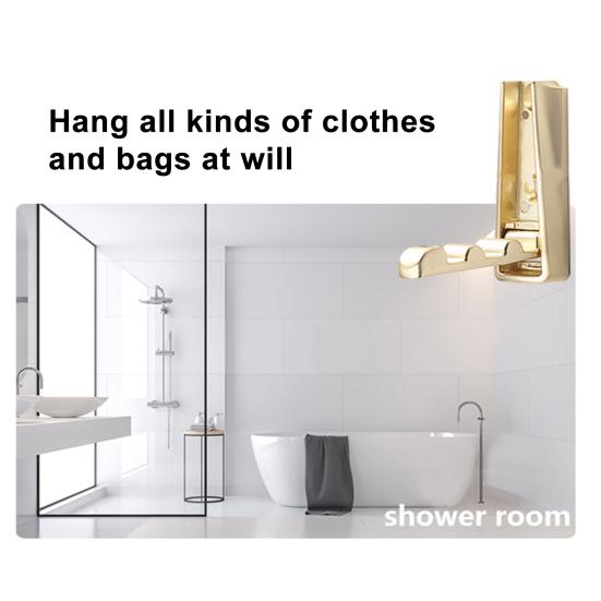 Foldable Wall Hook Strong Load-bearing Sturdy Construction Easy Installation Towel Coat Hanger Multifunctional
