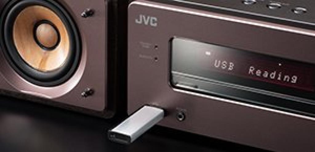 Серия JVC Kenwood Wood Cone, оснащенная совместимым с источником звука USB-композитом Brown EX-S55-T Bluetooth, воспроизведением высокого разрешения,