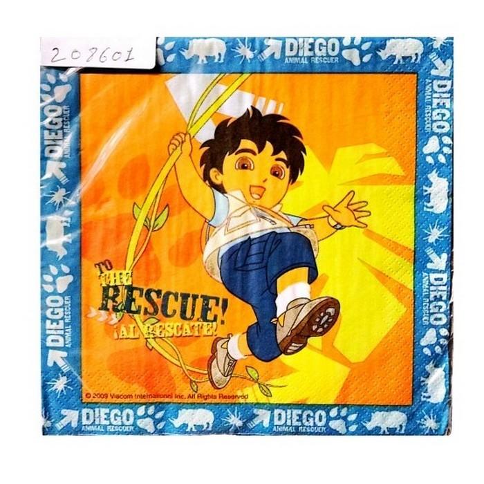 2-слойные салфетки Go Diego Go (Упаковка из 16 шт.)