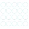 20pcs Plastic Rings Transparent Flexible Loose Leaf Book Binder Rings for School Home Office Cards