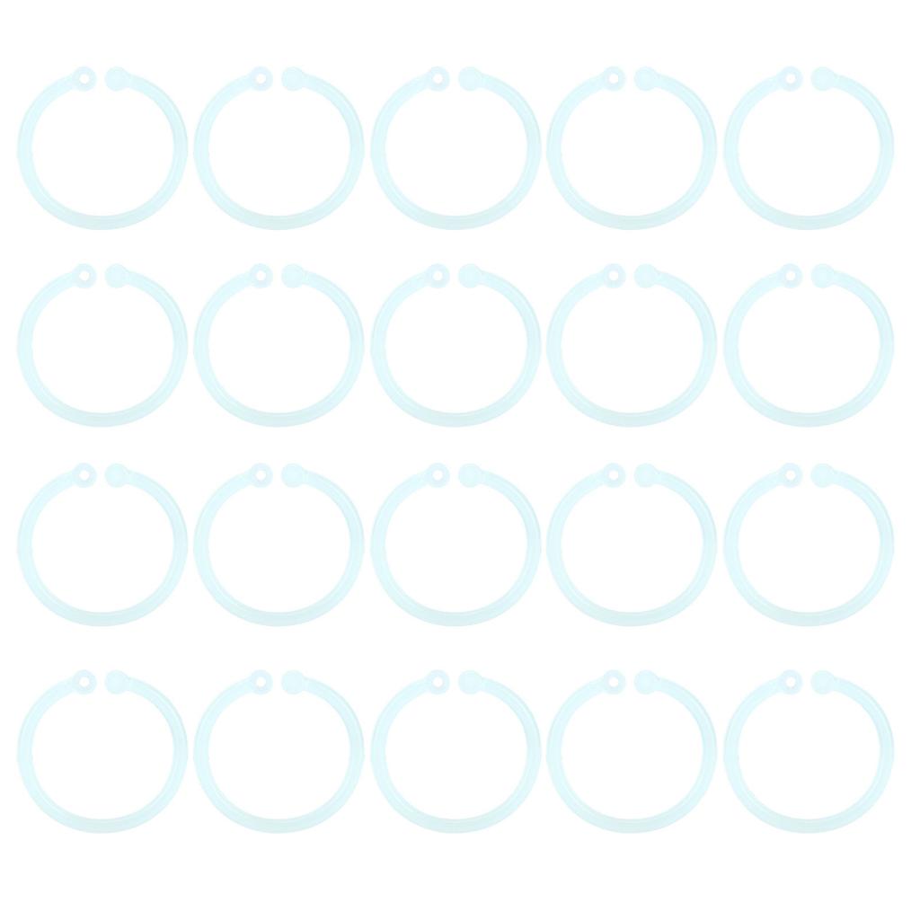 20 шт. Пластиковые кольца Прозрачные Гибкие Кольца для переплета книг с разъемными листами для школы, дома, офиса, карточек