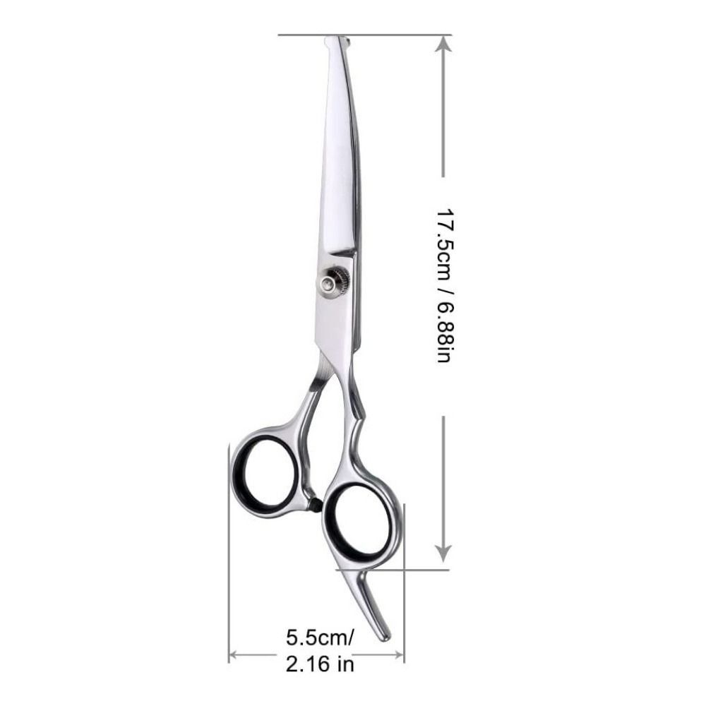 With Safety Round Tips Pet Grooming Shears Pet Hairdressing Curve Scissors  Grooming