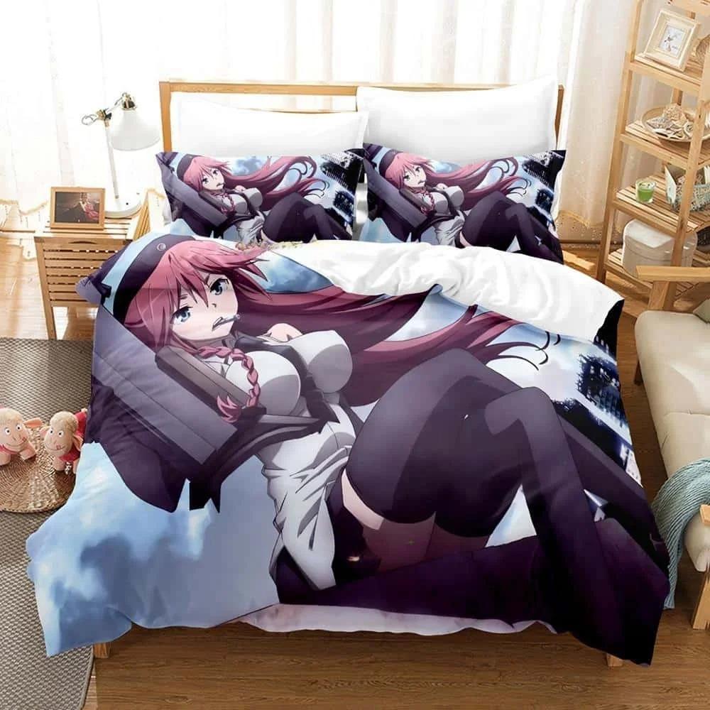 Прочные Уютные Односпальные Полуторные Полные Queen King 3D Печать Аниме Lilith Asami Trinity Seven Размеры Кровати Взрослый Детский Спальный Гарнитур Покрывало
