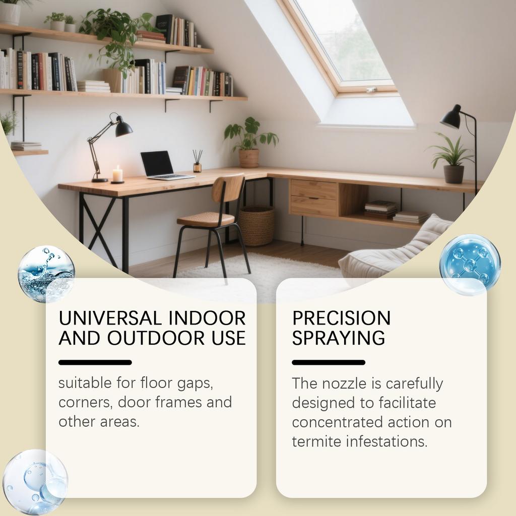 Спрей от термитов удобен и не вызывает раздражения при использовании, подходит для террас, балконов и садов, 50 мл