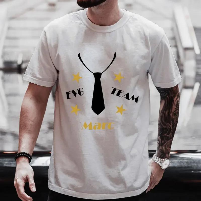 Футболки для жениха French EVG Team Future Groom Squad, футболка с галстуком для лучшего друга, графические свадебные топы, футболка для мальчишника и холостяка