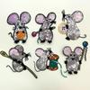 6Pcs Cartoon Mouse Sequin Embroidered Patches Applique Patch Decoration