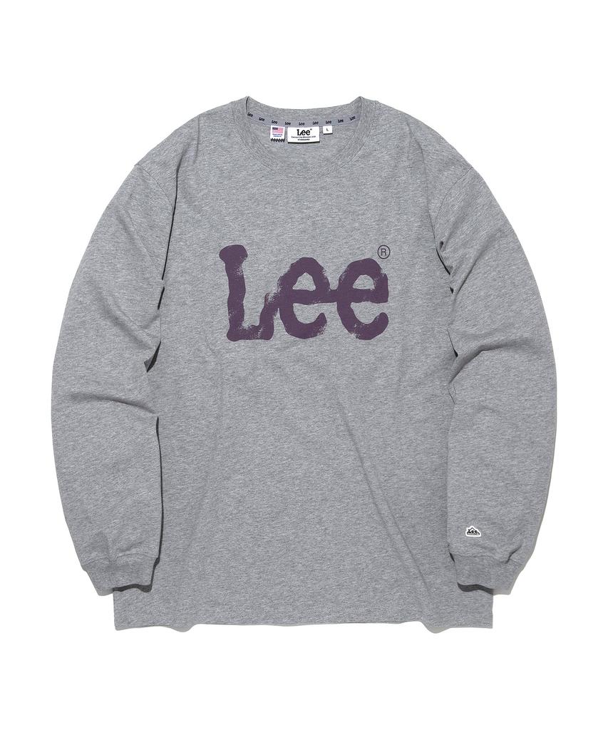 LEE Spray Logo Long Sleeve T-Shirt Gray