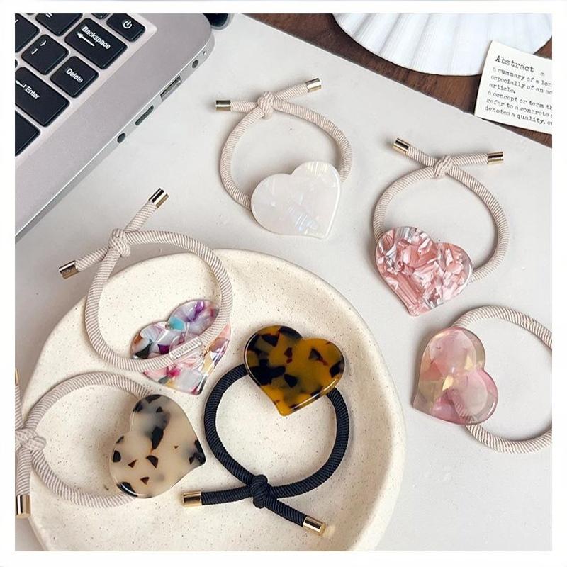 Soft High Elastic Hair Ropes Cute Solid Color Rubber Bands No Slip Ponytail Holders for Women Girls Thick Hair