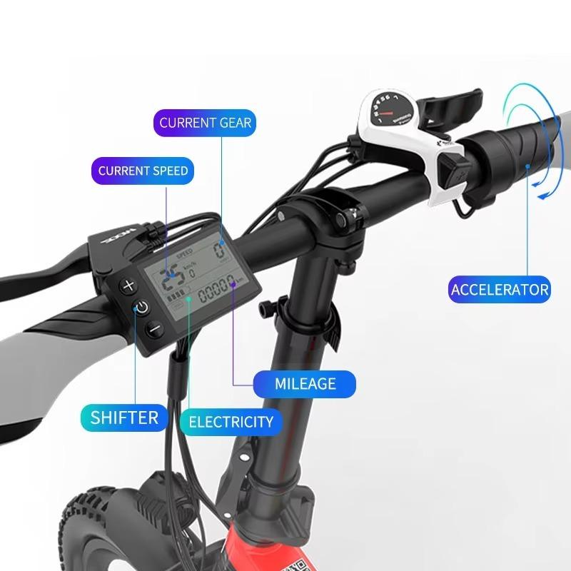 LANKELEISI G650 Folding Fat Tire E-Bike 20", 500W Motor, 48V 12.8Ah Battery, Hydraulic Brakes, All-Terrain, EU Stock