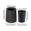 Round Trash Can Rubbish Bin Household Decorative Reusable Waste Basket for Laundry Room