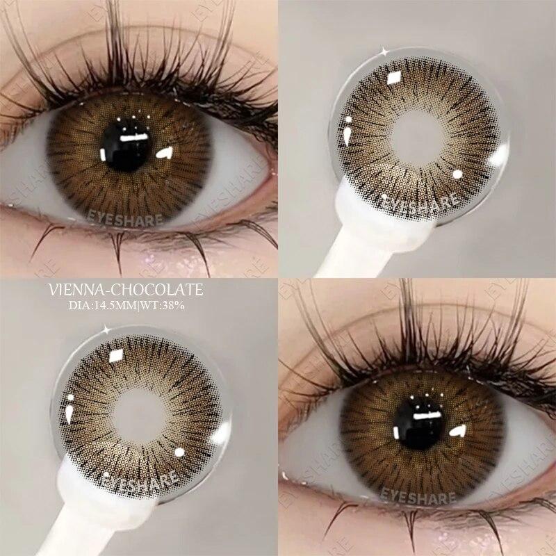 AMARA Blue Colored Contact Lenses Natural Look Green Eye Lenses Gray Contact Color Lenses Beauty Pupil Eye Cosmetics Yearly Use