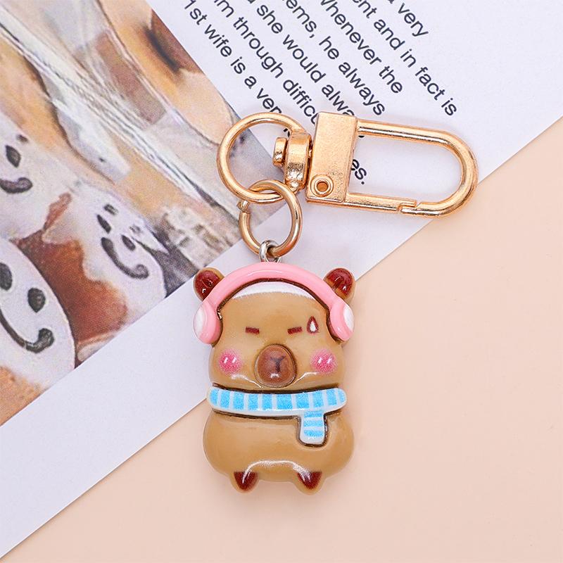 Милый брелок Capibala мультфильм маленькая подвеска Capybara девушка рюкзак аксессуары сумка ключ украшение лучший друг подарок