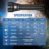 Wurkkos Diving Light DL70 LED Flashlight Waterproof 13000LM Diving Flashlight XHP50.2 Adopts 4 LEDs Underwater Light Usable Up To 100M Underwater