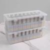 2PCS 1/2Pcs Nail 1/2 For Manicure Salon Art Rectangle Transparent Storage Box Rhinestone Brush Pen Buffer Grinding Files