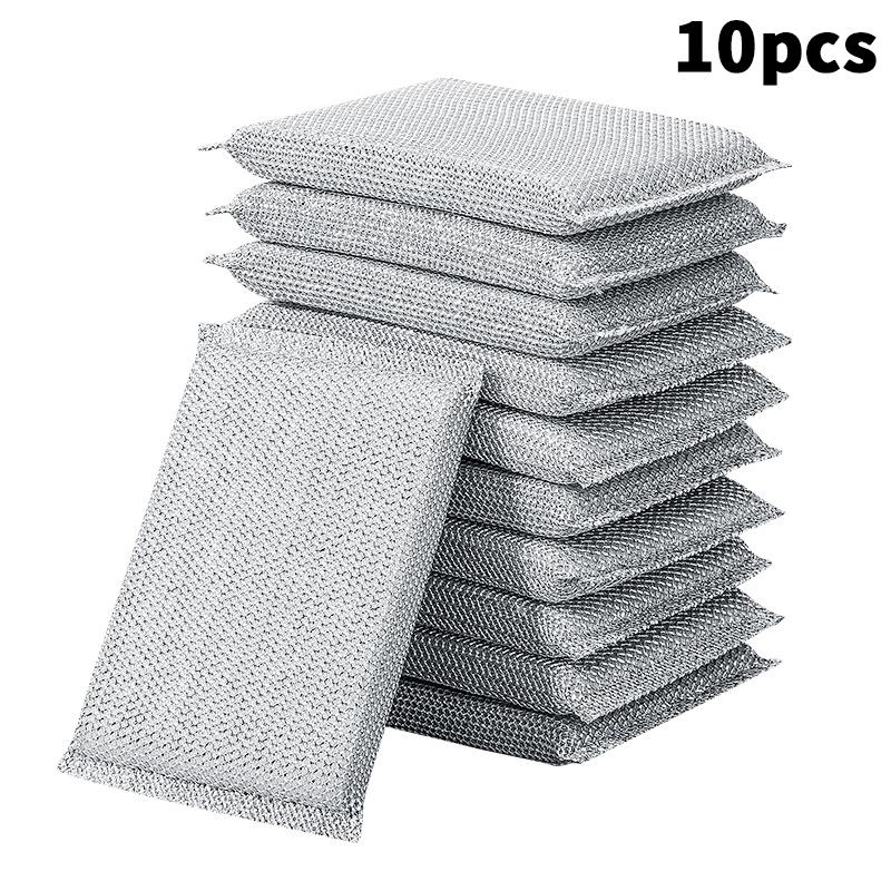 Набор из 10 кухонных губок и салфеток для мытья посуды - Чистящие подушечки, которые не царапают посуду и кухонные поверхности....