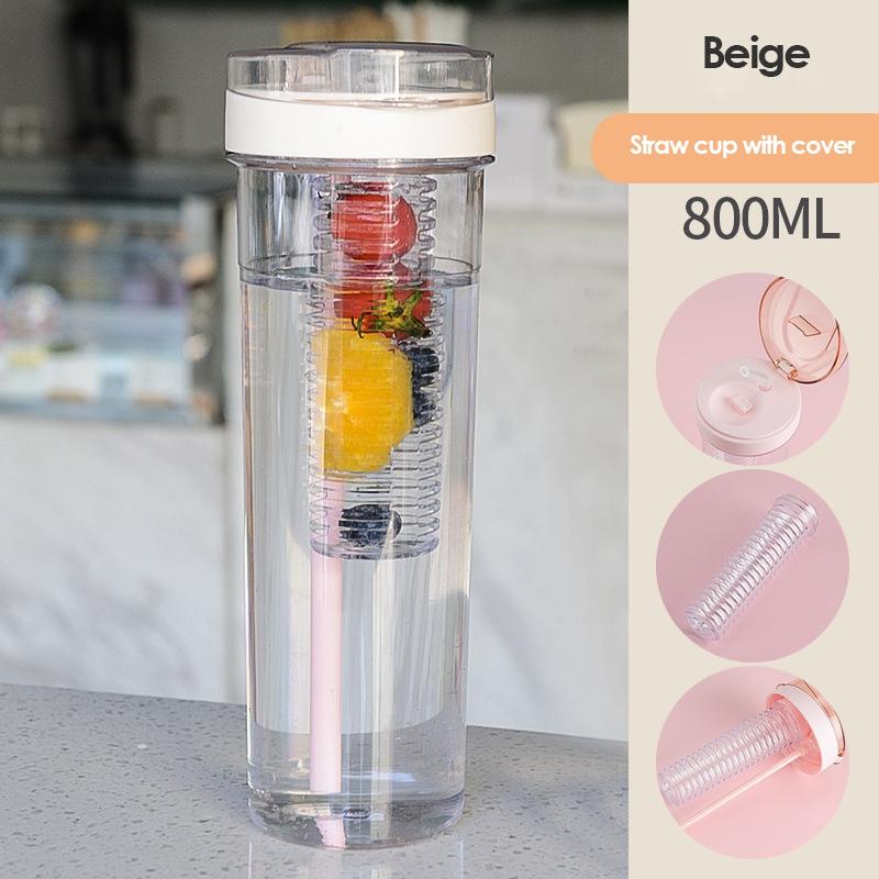 Juice Cup with Lid And Straw Portable Clear Large Capacity for Tea And Water