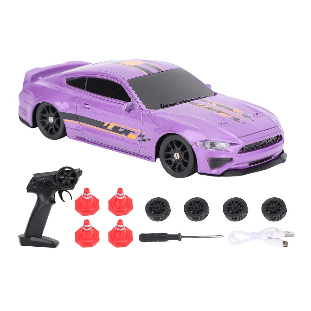 1:43 RC Drift Car, 2.4GHz Remote Control Drift Racing Car, High Speed 4WD Electric Toy Car with LED Lights for Kids and