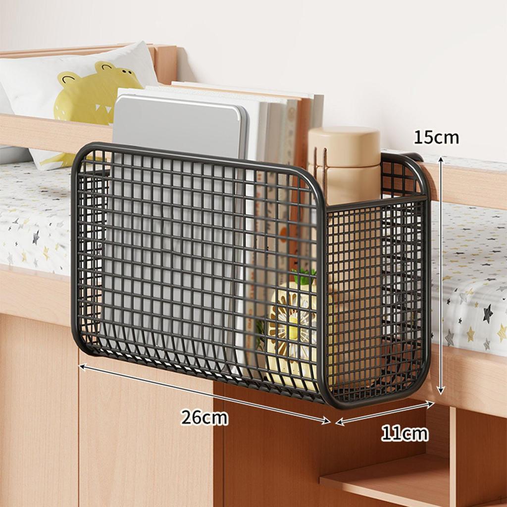 Подвесная корзина для хранения Органайзер для двухъярусной кровати Прикроватная полка Рейлинги Офис для детей Взрослых Металл Мульти