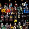 MOC Medieval Knight Castle Figures Building Blocks Weapon Wolf Swordsmen Guard Bow Arrow Shield Flags Warhorse Toys Gifts S002