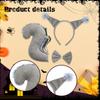 Animal Tail Costume Kit Cosplay Dress Up Headwear Headband for Christmas Holiday