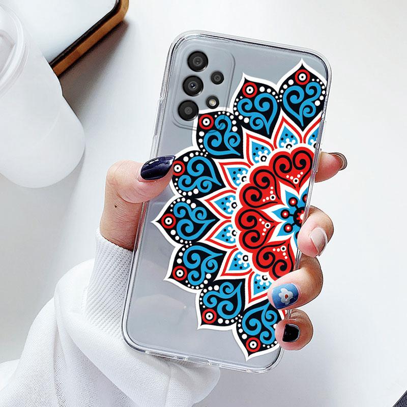 Чехол для телефона Samsung A53 5G A33 Цветочный силиконовый чехол для Samsung Galaxy A73 Fundas Coque Прозрачный мягкий Capas Цветочный ТПУ