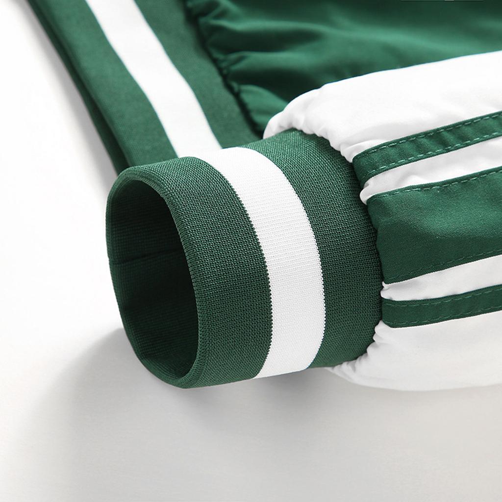 Men's Casual Stand-up Collar Color-blocked Ribbon Men's Casual Jacket Baseball Jacket