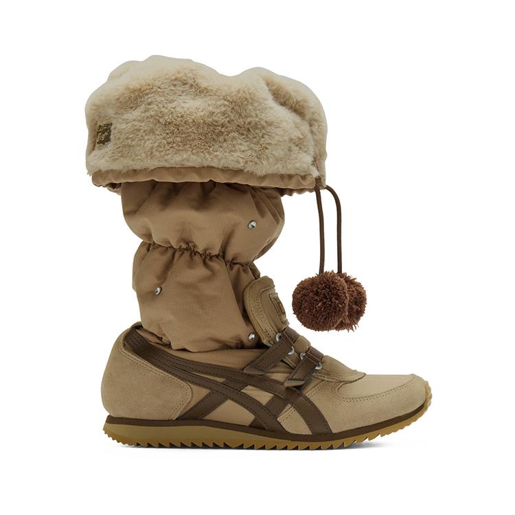 ONITSUKA TIGER Зимний Рай Модная Личность Теплые Высокие Повседневные Кроссовки Женские кроссовки Коричневые 1182A676-200