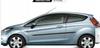 Ford Fiesta 3 Dr 09-17 BLACK Side Door Moldings