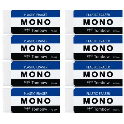 Ластик Tombow MONO для учеников начальной школы и старше Идеально подходит для Lower PE04, (Стандартный размер, Оценки), Набор из 8 предметов, JCA-811AZ