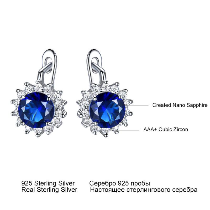 Gica Gema Ювелирные изделия из стерлингового серебра 925 пробы с синим цветком, великолепные новые поступления, серьги-гвоздики для женщин, изысканные ювелирные изделия высокого качества, подарок на День святого Валентина