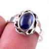 Подарочное кольцо из чистого серебра 925 пробы с натуральным кианитом ручной работы S.7 j9d70