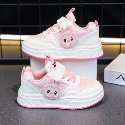 2025 осень новые детские спортивные туфли девочки удобные дышащие повседневные кроссовки девочки студенты мультяшные кеды на платформе