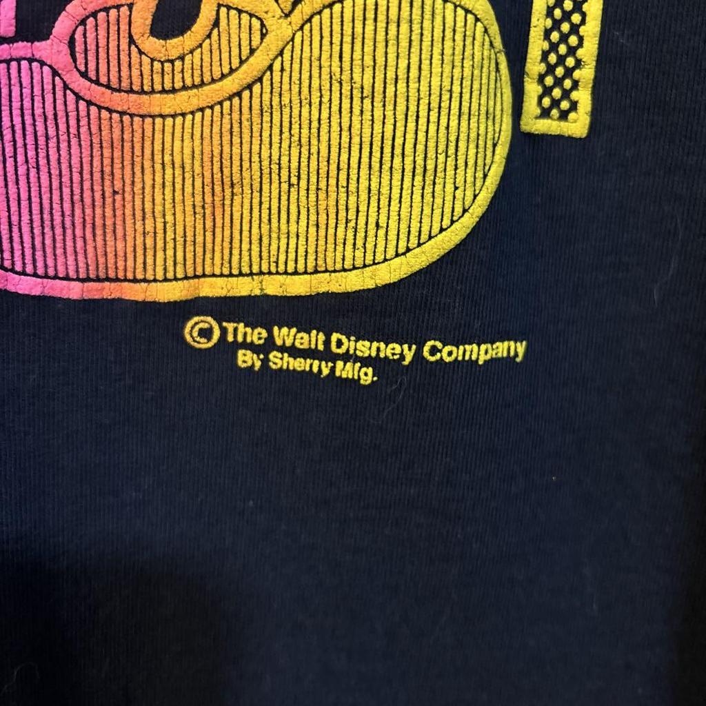 [USED] 90s Mickey Mouse Disney T-shirt, XL, single stitch, rare item