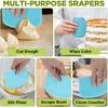 5 Pack Dough Scraper, Plastic Bench Scrapers Multi-Purpose Kitchen Bowl Scrapers Curved Edge Flexible Food Scraper for Bread Dough Cake Fondant
