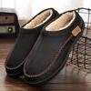 Winter Men's Slippers Memory Foam Plush Warm Cozy Vintage Luxury House Shoes Suede Sewing Designer Casual Slipper Indoor/Outdoor